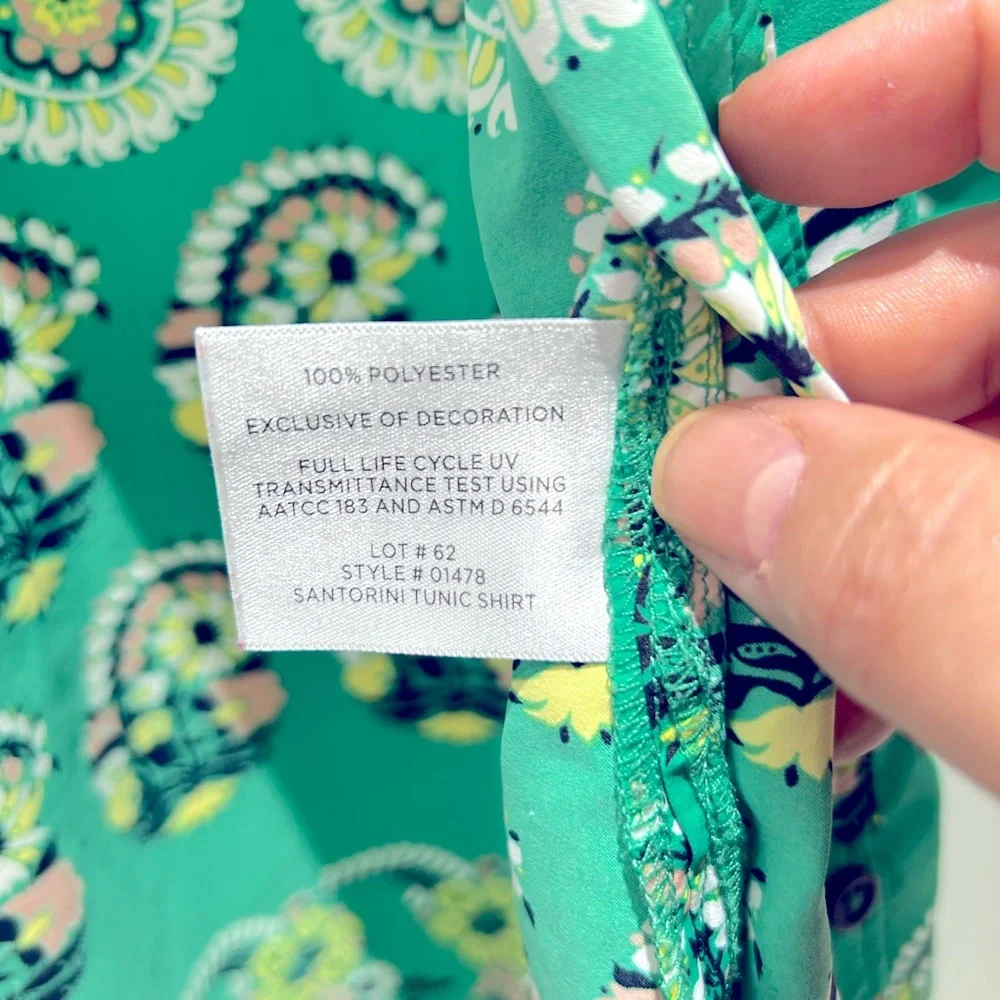 Stunningly rich green 🦚🌷Coolibar UPF Sun Protection Women’s paisley Large - Picture 5 of 6